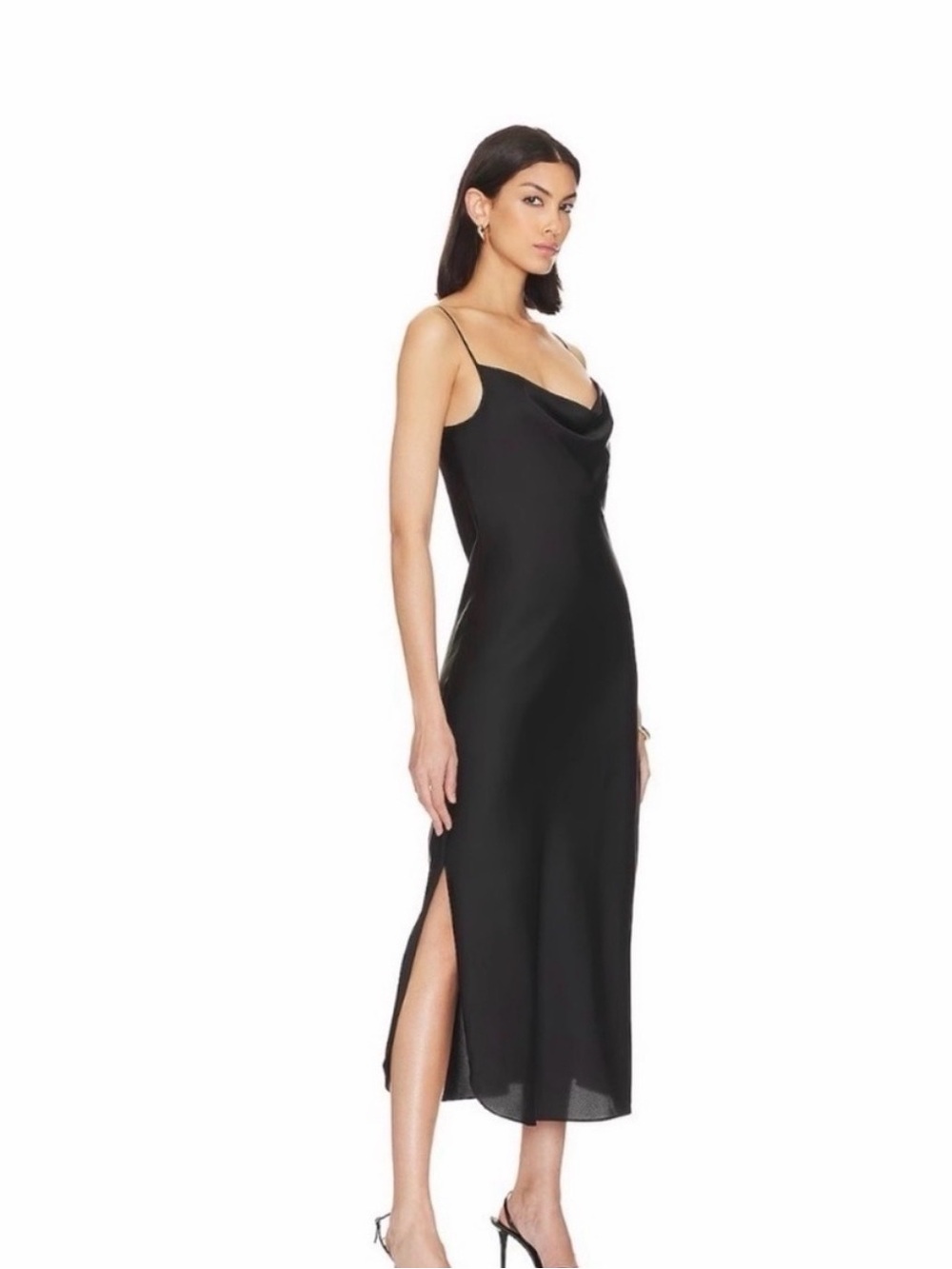 All Saints Slip Midi Dress with Cowl Neck NWOT